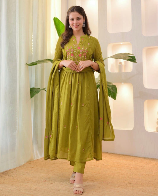 Amayra Cotton Threadwork Pant Dupatta Set – Thread & Lacework