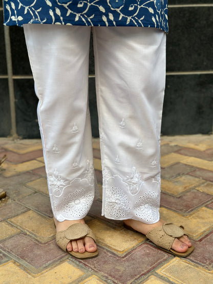 Cotton chikankari hakuba pants