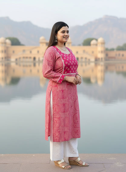 Airy Cotton kalamkari kurti for women rani