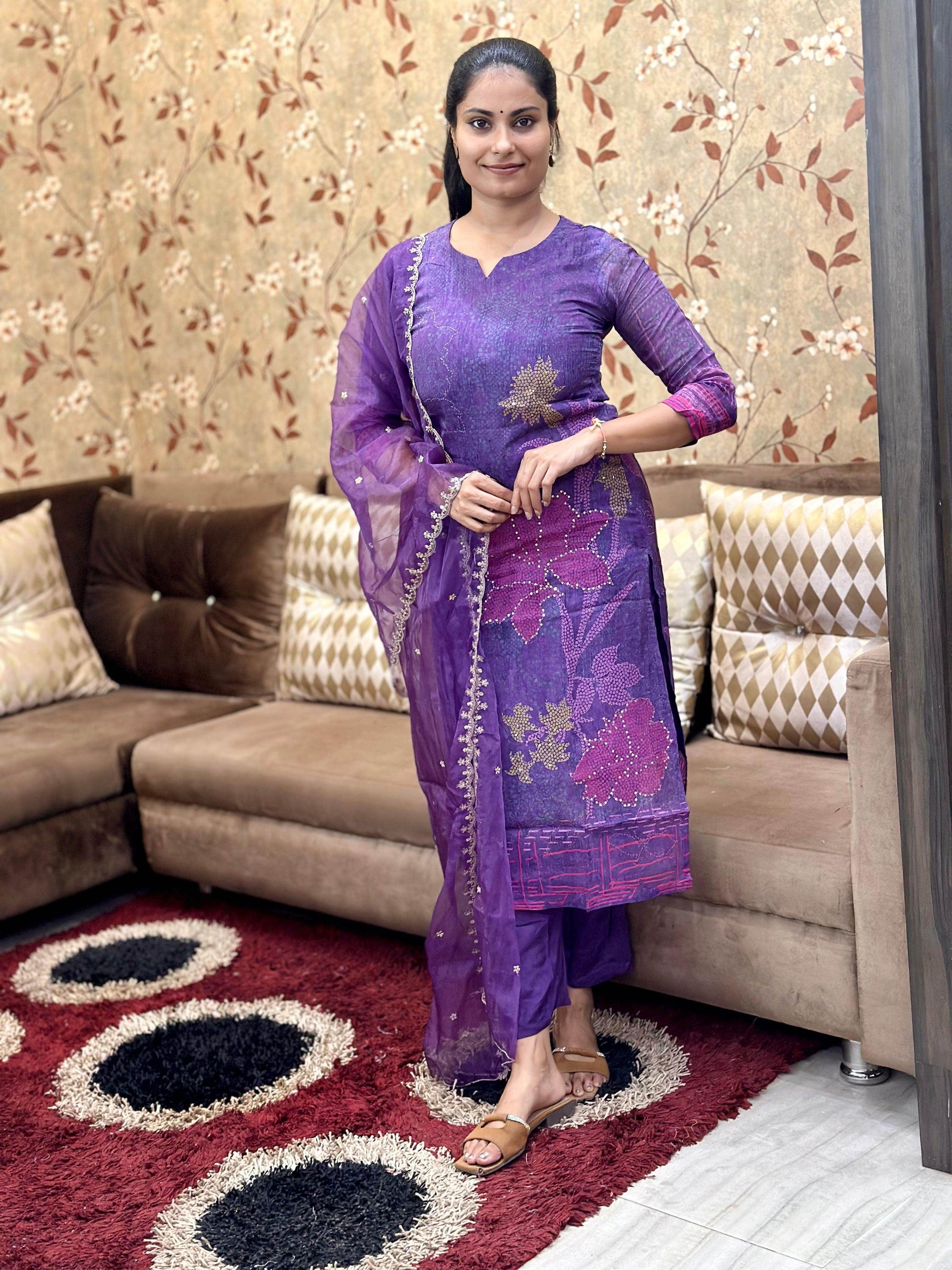 Soft Organza Suit For Women - Vijay Laxmi