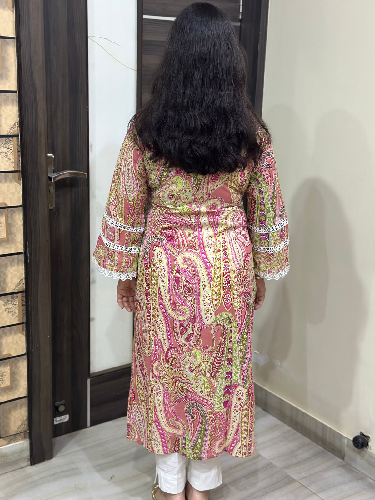 Madhubani pure cotton kurti for women pink