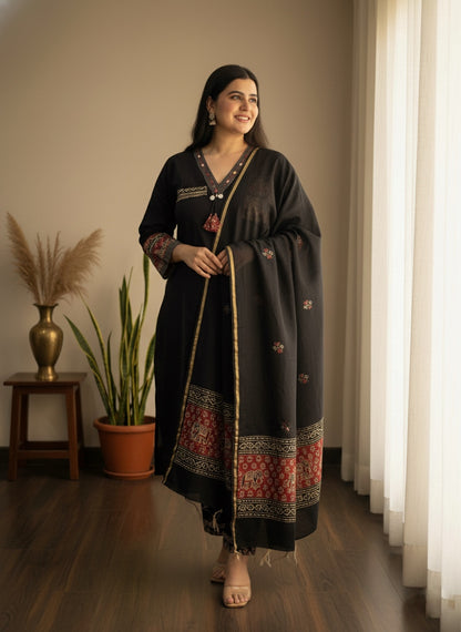 Premium Cotton kurta set for women with dupatta