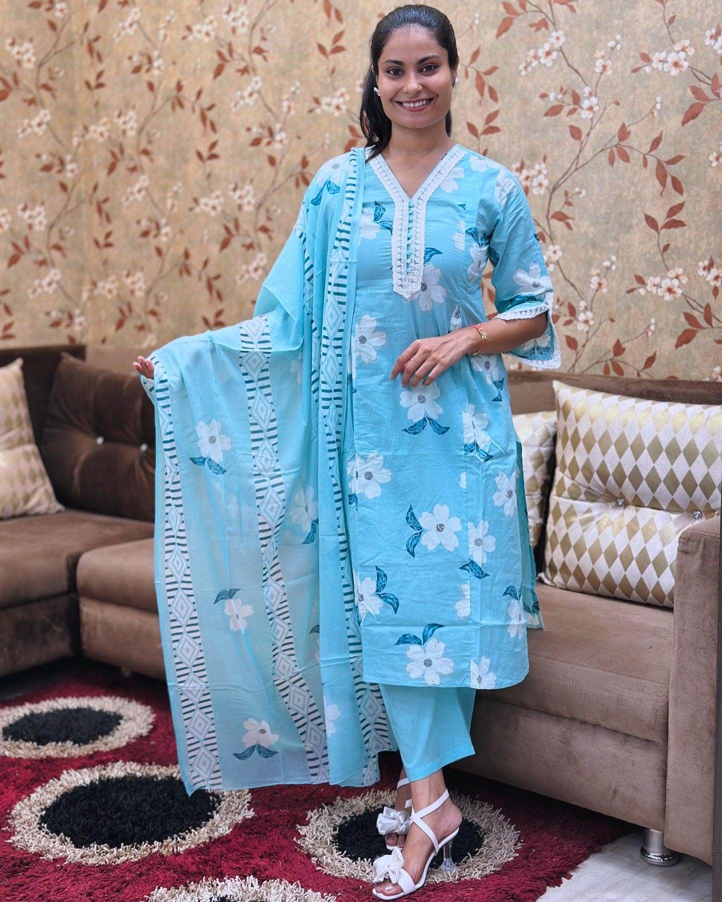 Cotton Kurta Set - Vijay Laxmi