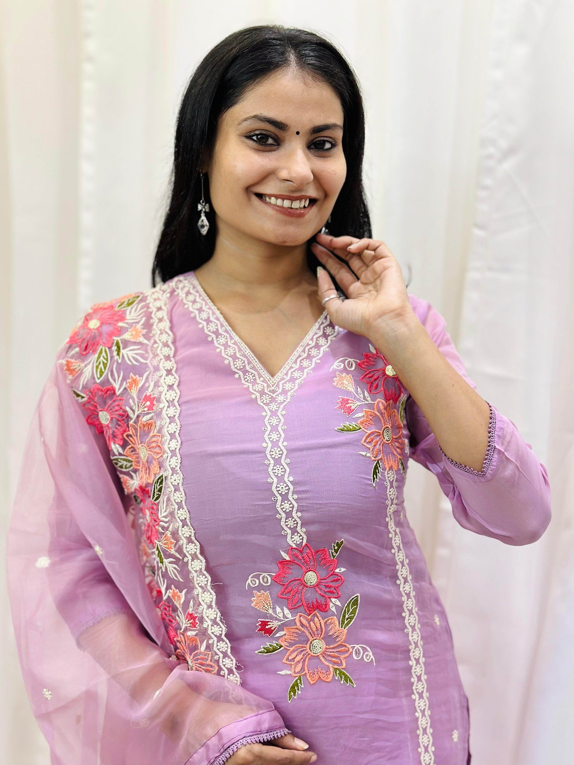 Organza Suit Set For Women - Vijay Laxmi