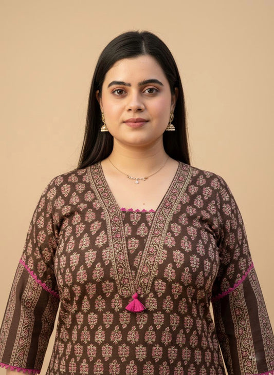 Airy Cotton kalamkari kurti for women