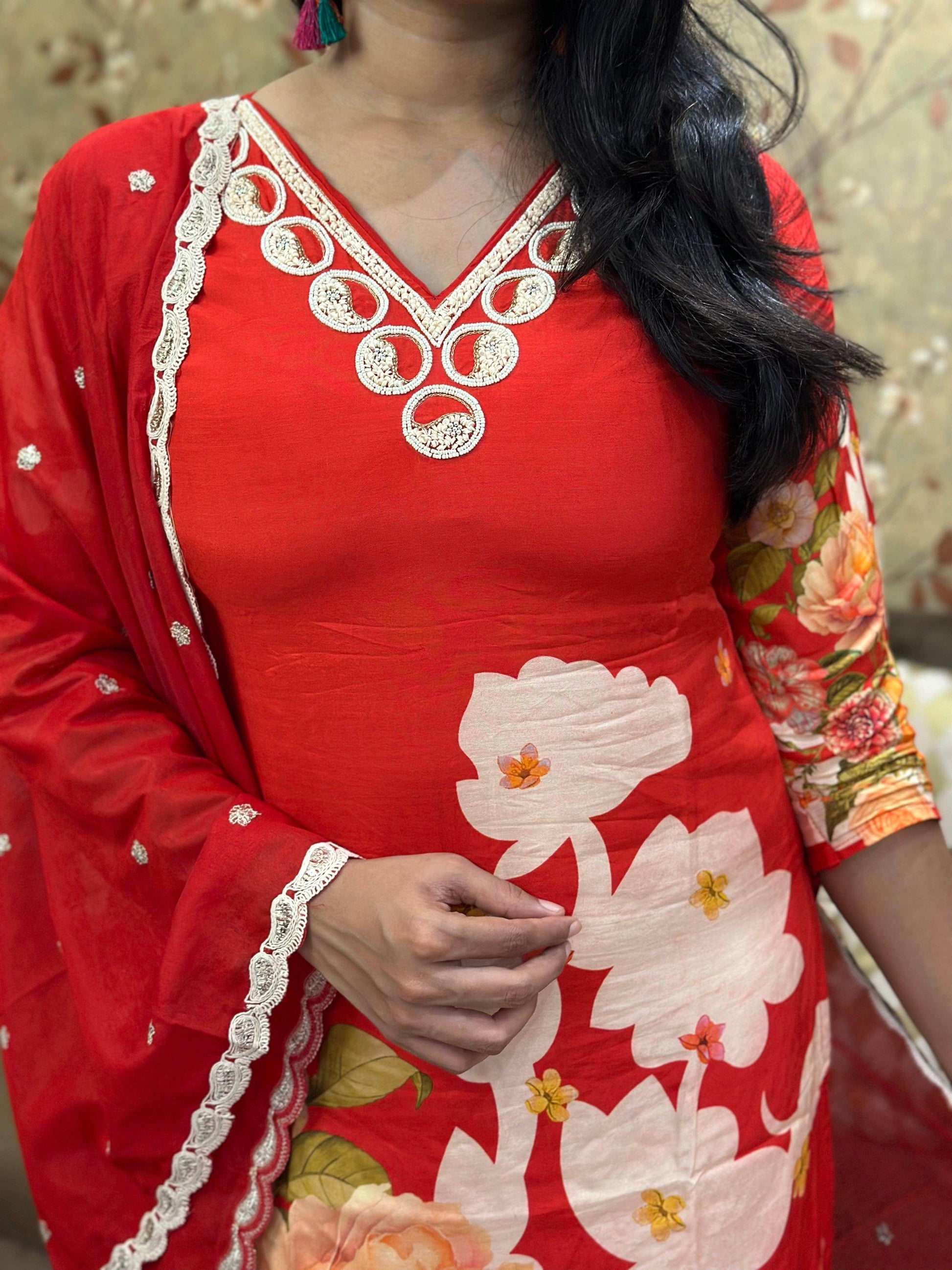 Modal Silk Suit For Women - Vijay Laxmi