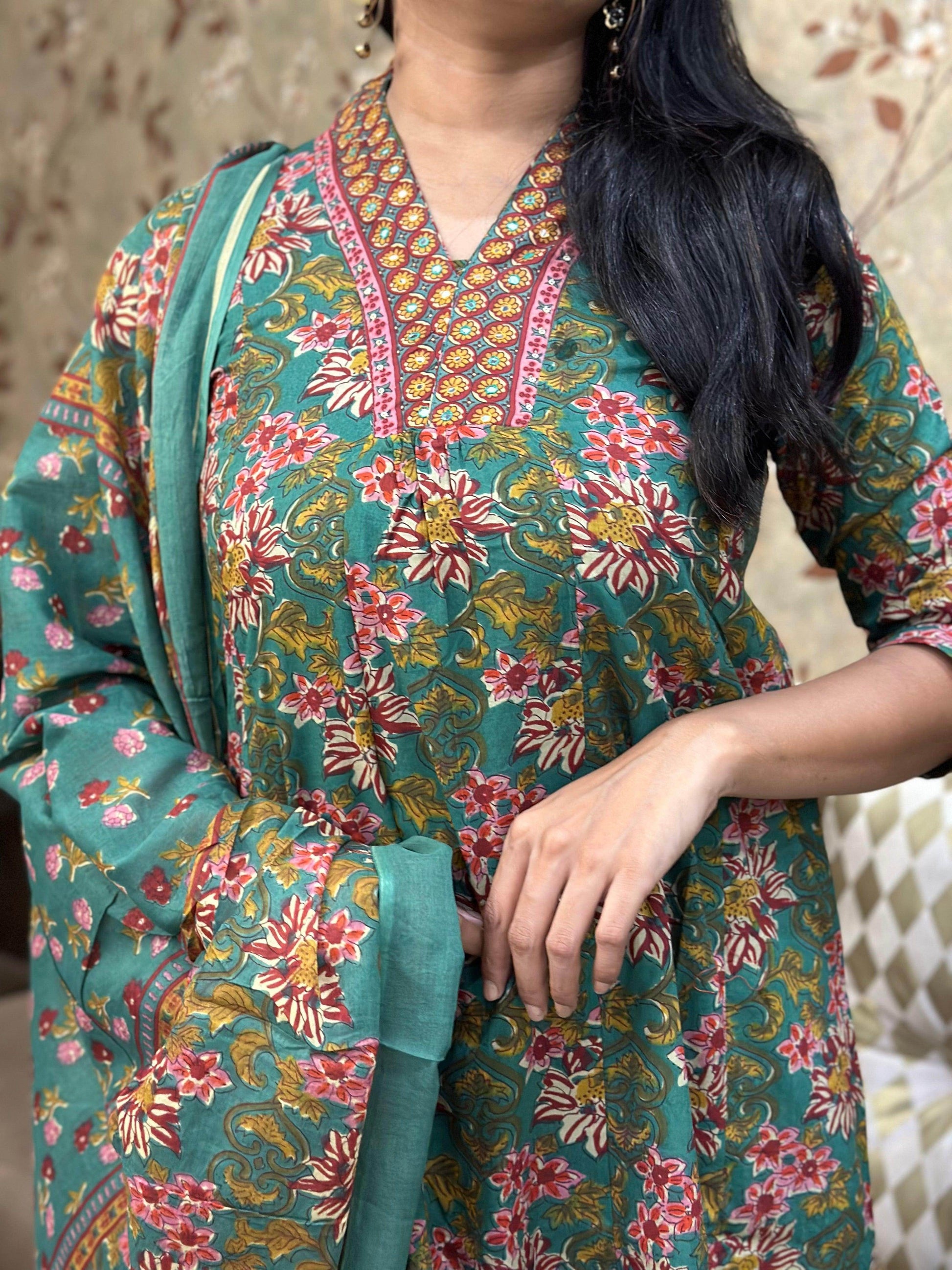 Bagru Print Cotton Suit - Vijay Laxmi