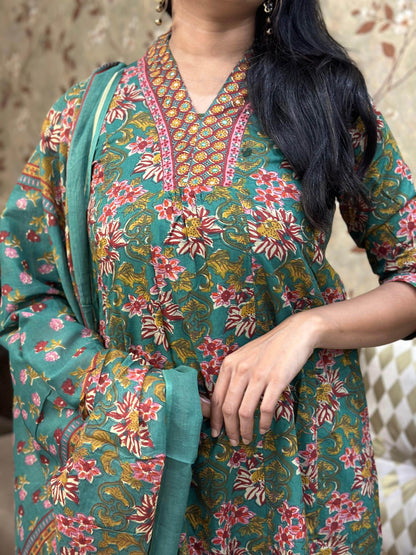 Bagru Print Cotton Suit - Vijay Laxmi