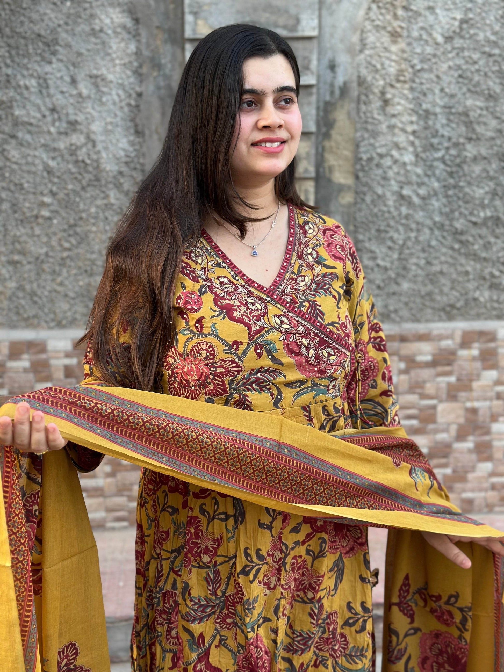 Premium Cotton Anarkali Suit For Women - Vijay Laxmi