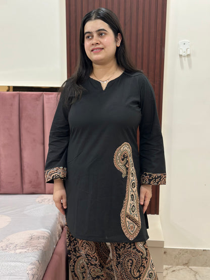 Jasmine Farshi Salwar Suit Black