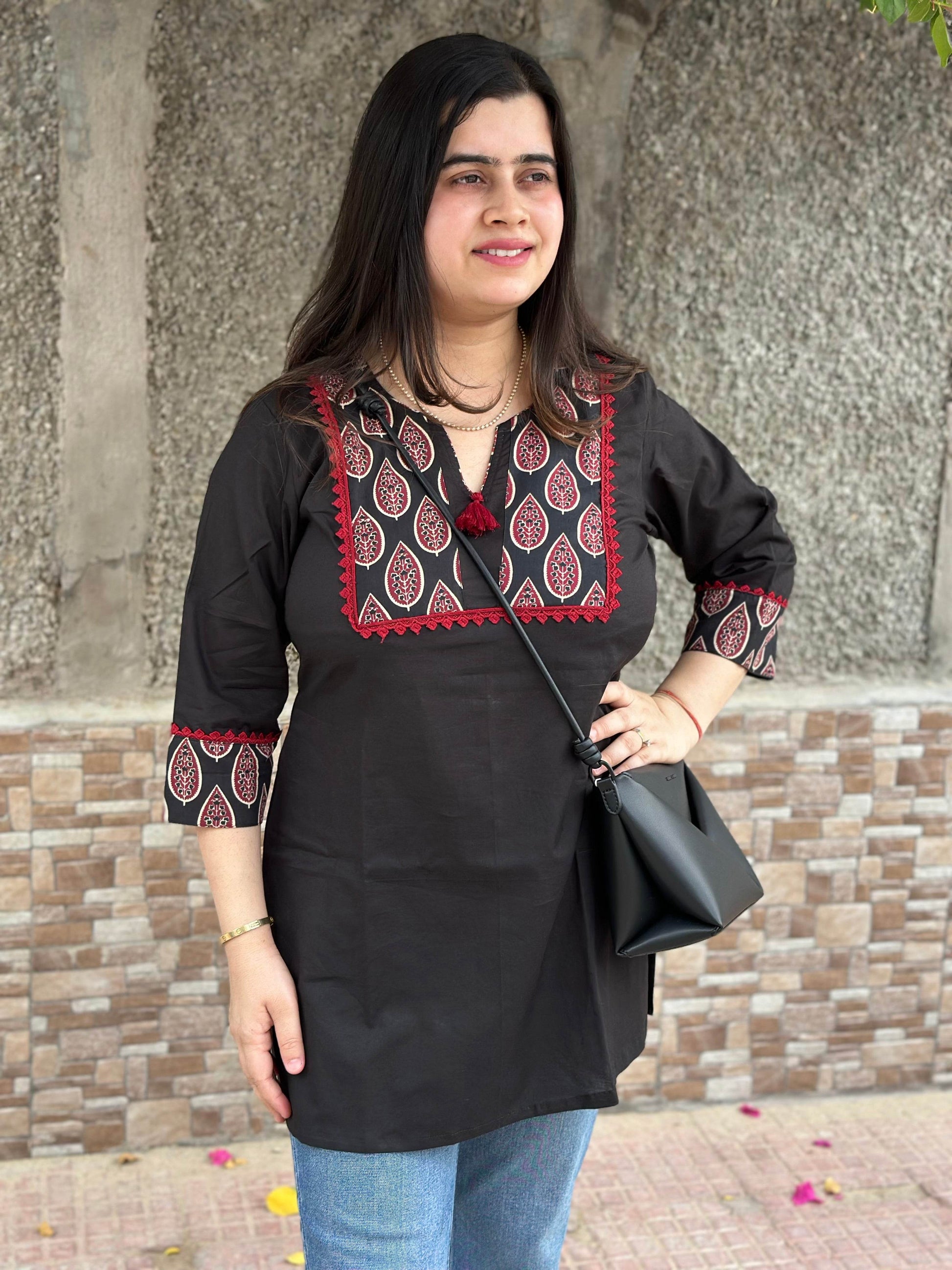 Short Cotton tunics for women - Vijay Laxmi