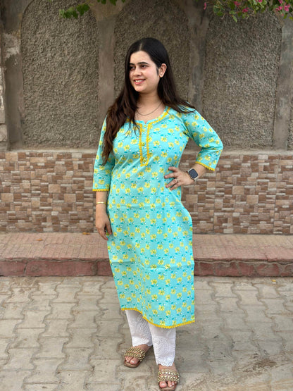 Airy Cotton Kurti for women - Vijay Laxmi