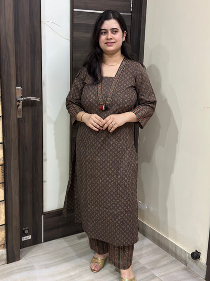 Ruhani Cotton kurta set for women dabu