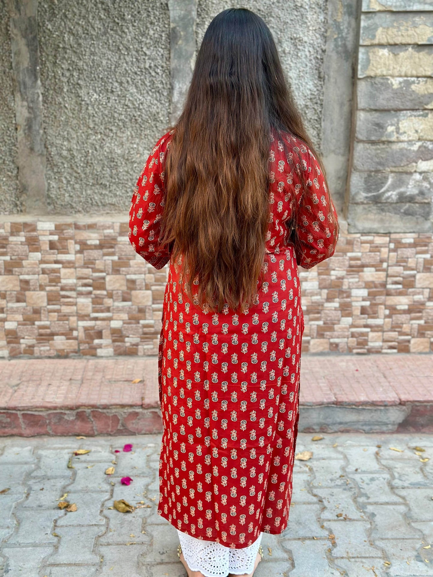 Airy Cotton Kurti Bagru - Vijay Laxmi