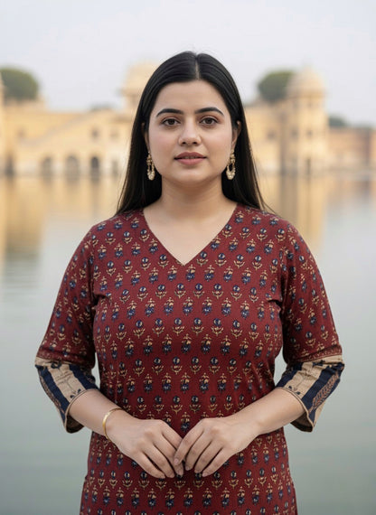 Airy Cotton Arjakh Kurti for women