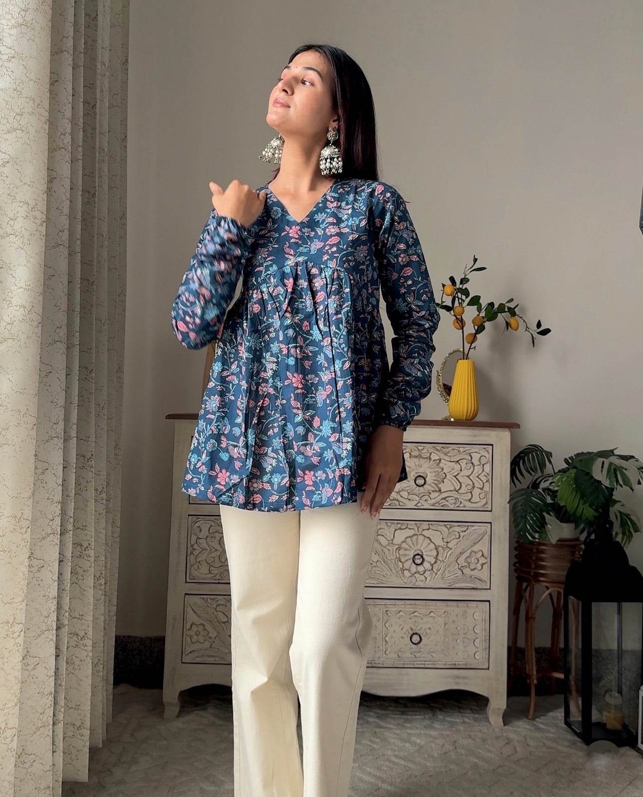 Short Cotton Kurti Jal - Vijay Laxmi