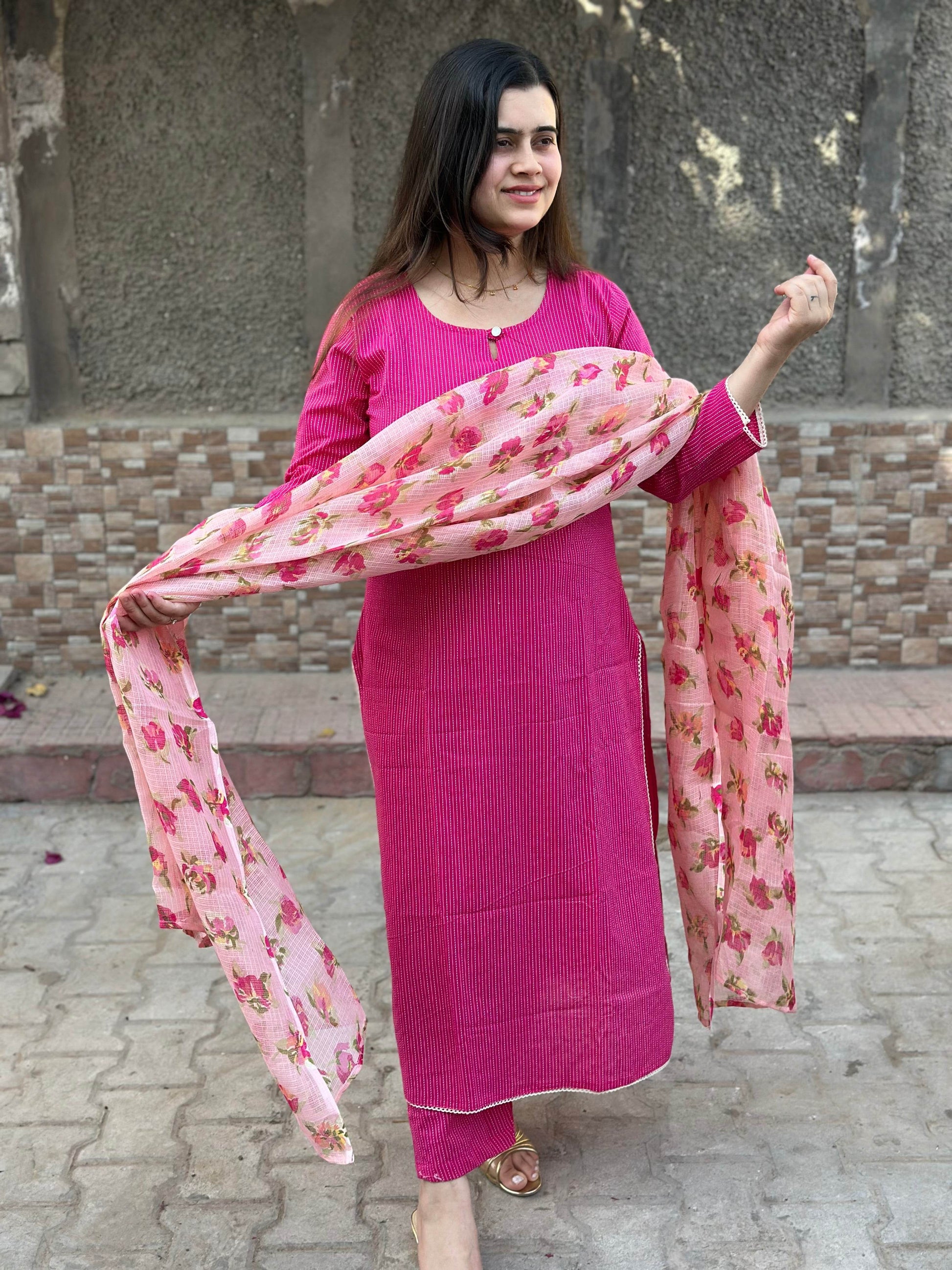 Kantha cotton suit - Vijay Laxmi