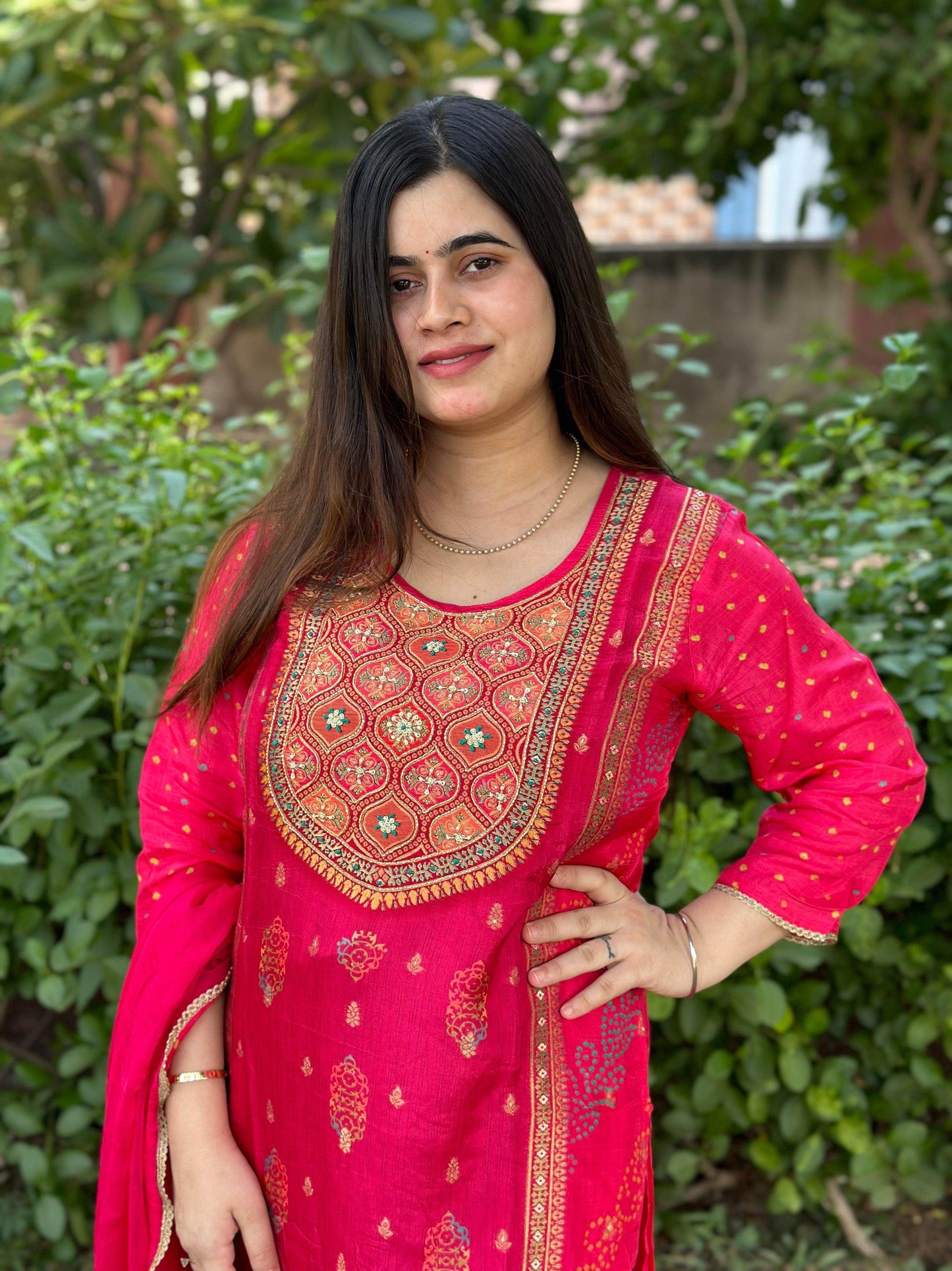 Banarsi Silk Suit For Women - Vijay Laxmi