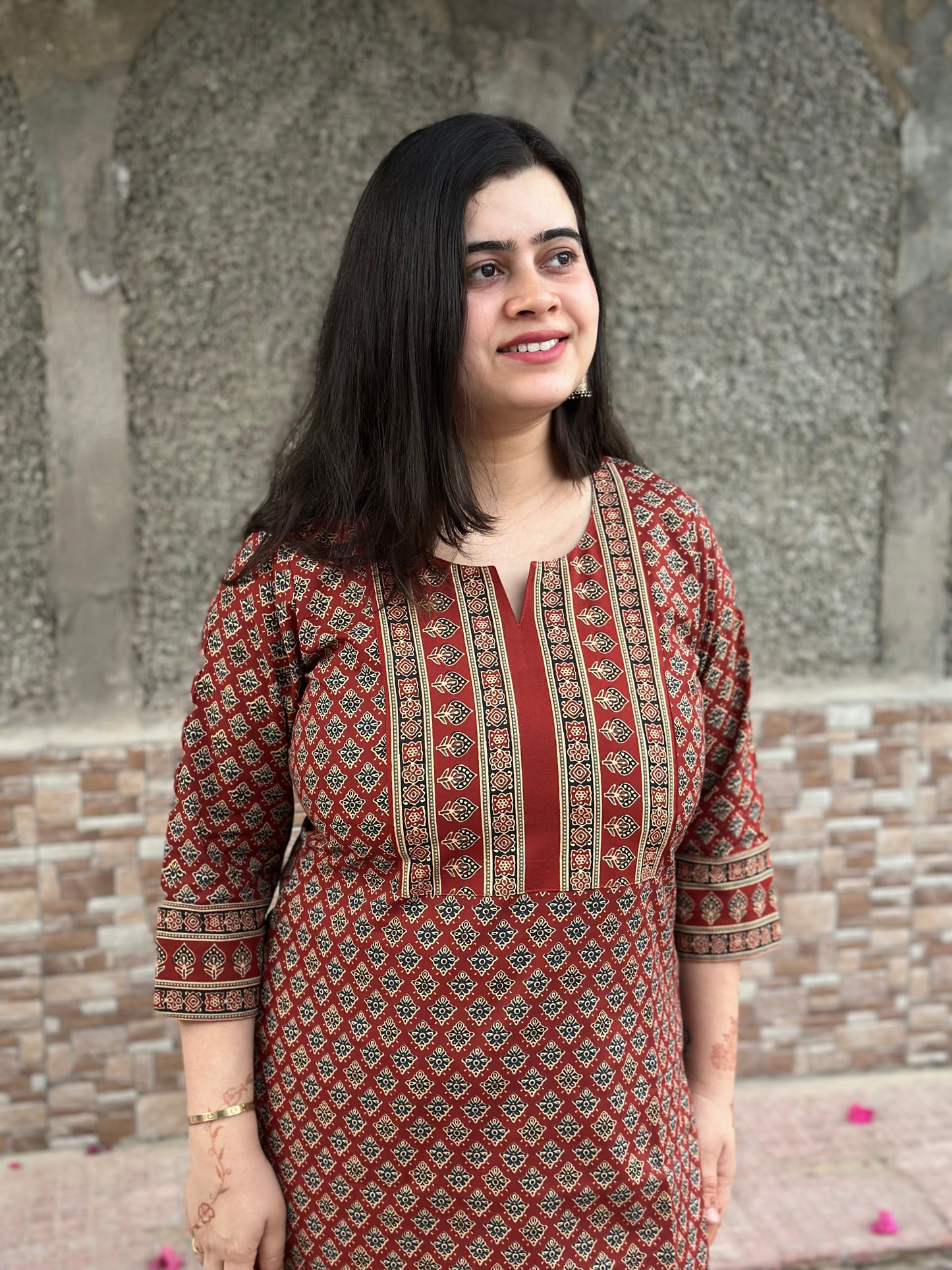 Airy Cotton Kurti for women Ajrakh