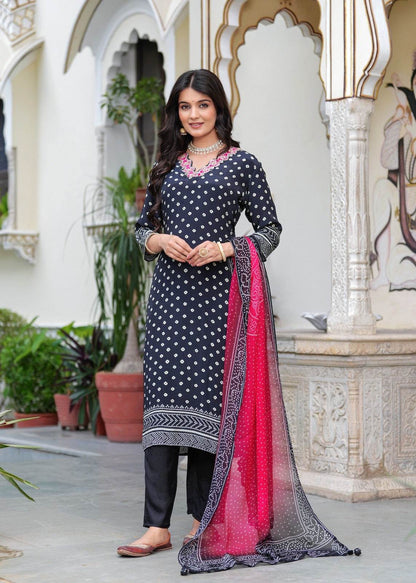 Soft Crepe Silk Suit For Women - Vijay Laxmi