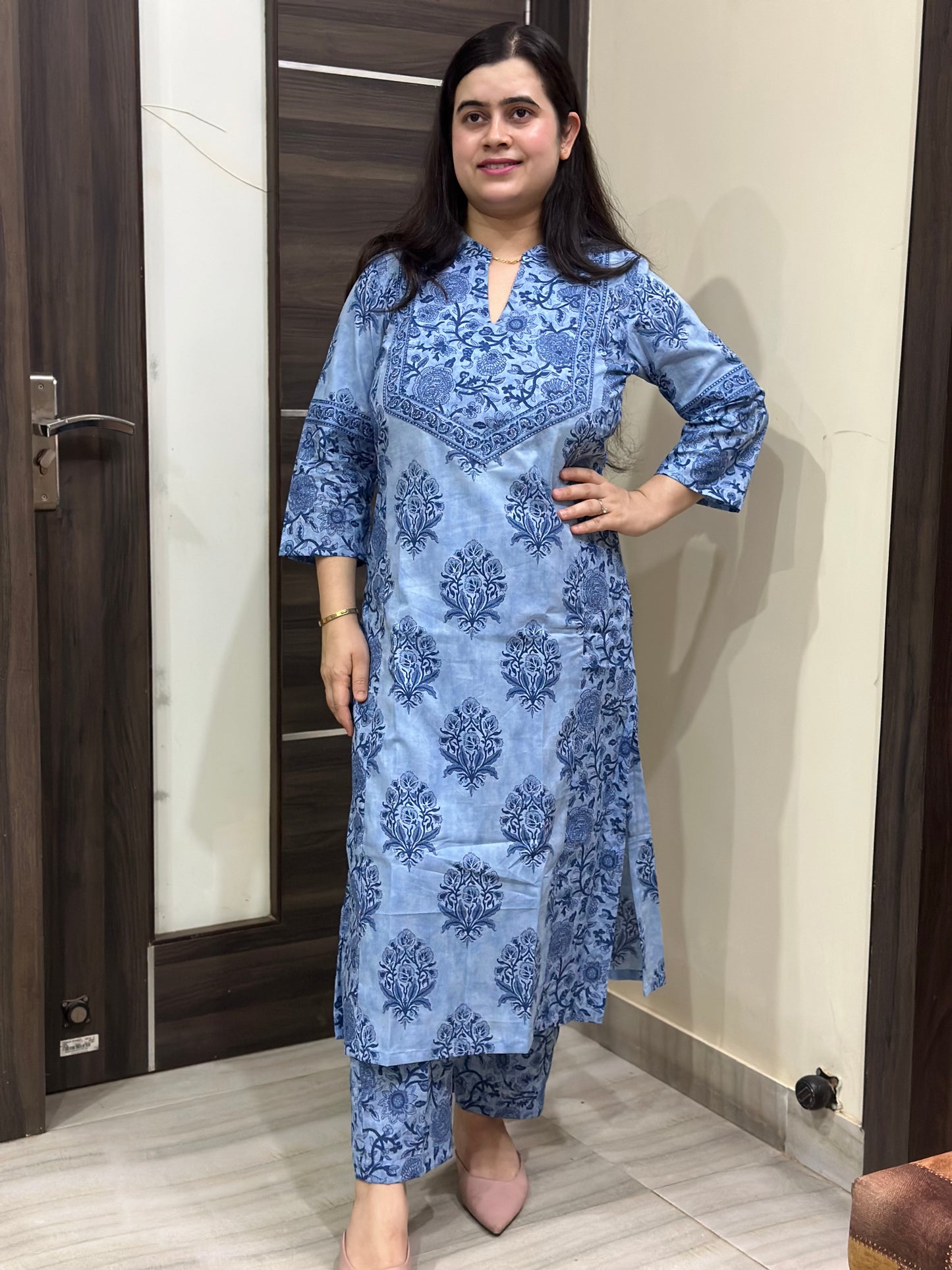 Mehar premium cotton Kurta & Pant Indigo