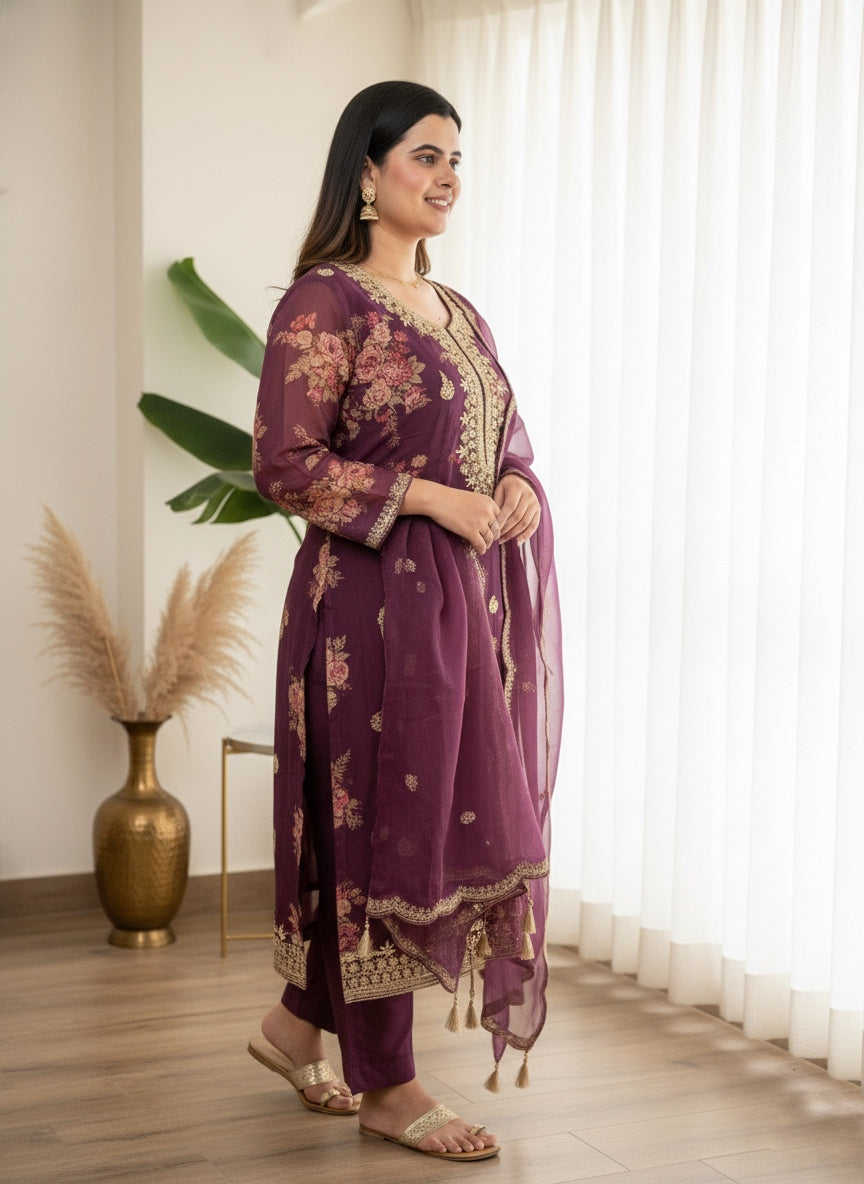 Soft Chanderi Silk Suit For Women