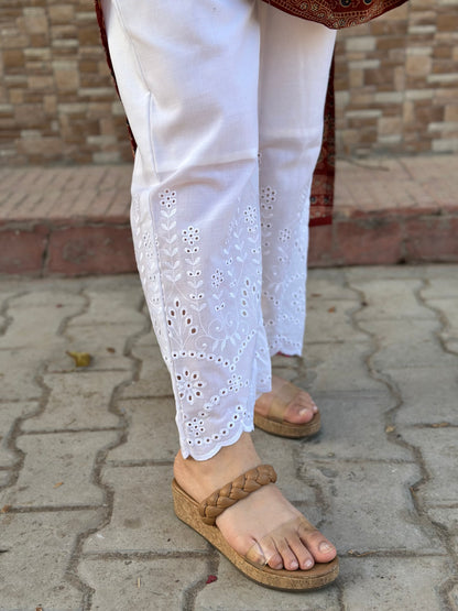 Cotton chikankari hakuba pants