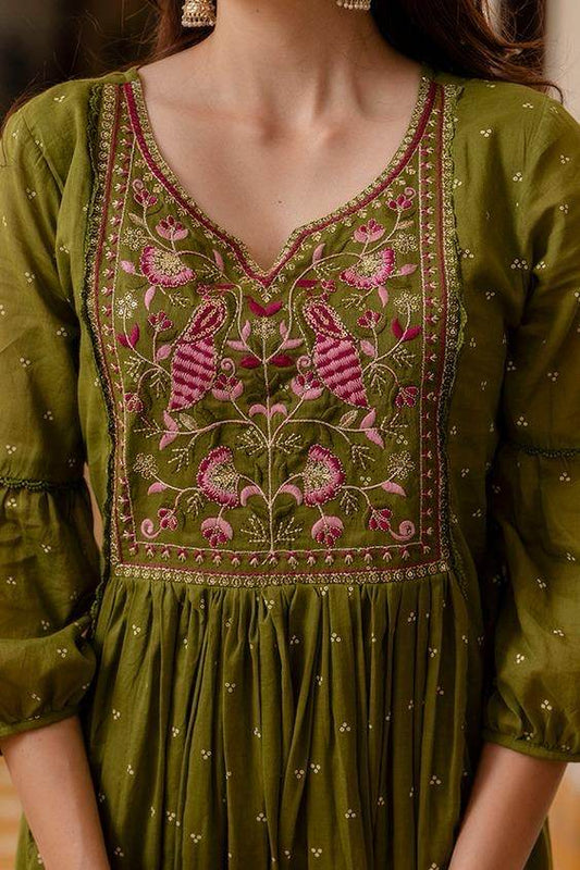 Premium Cotton Suit For Women Mul Peacock - Vijay Laxmi