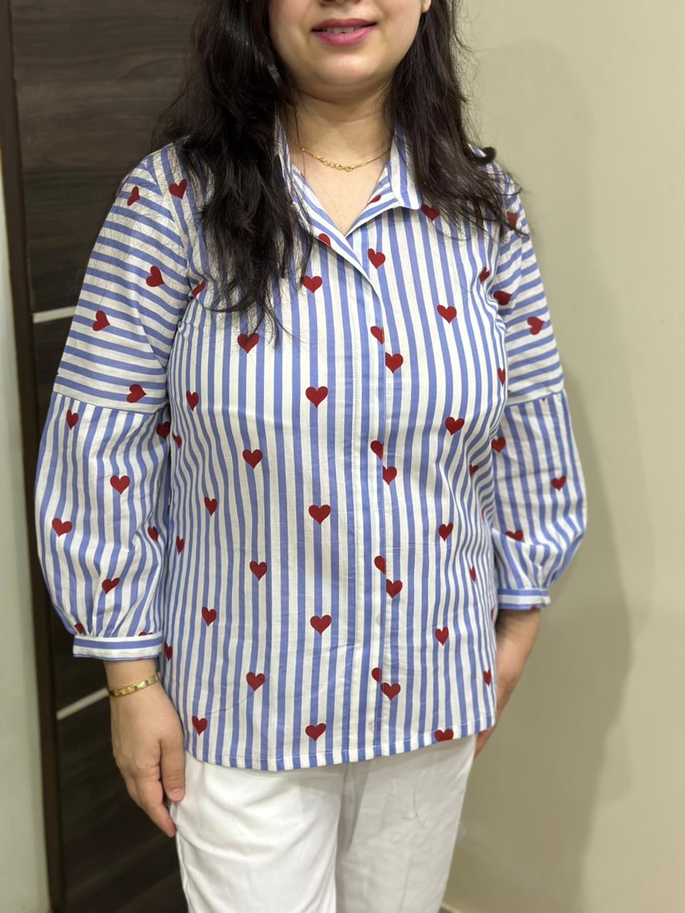 Pure cotton strips shirt