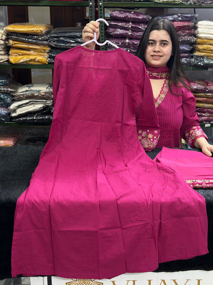 Luxury Soft Cotton kurta set for women with dupatta