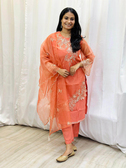 Organza Suit Set For Women - Vijay Laxmi