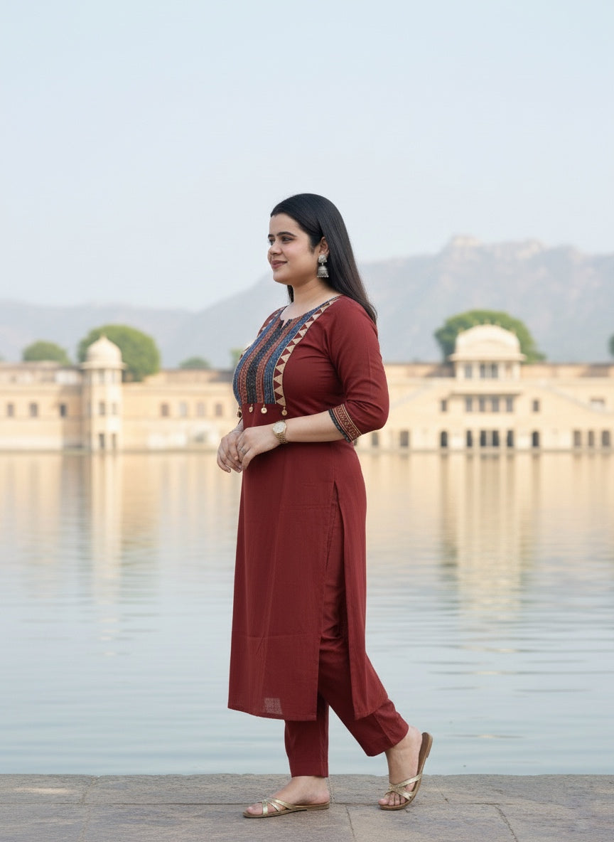Comfortable Airy Cotton Kurti for women A-line - Daily Wear