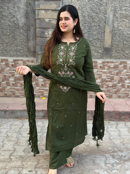 Cotton kurta set for women with dupatta - Vijay Laxmi