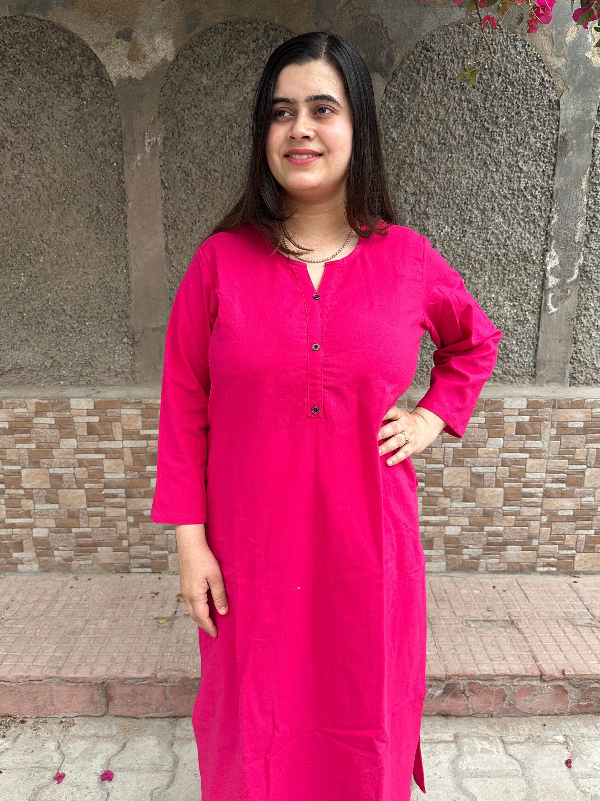 Airy Linen Long Kurta - Vijay Laxmi