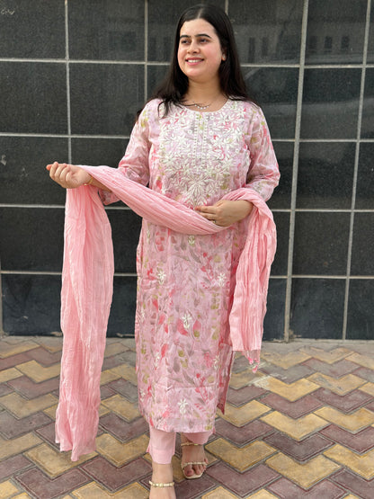 Jasmine Cotton kurta Set with dupatta