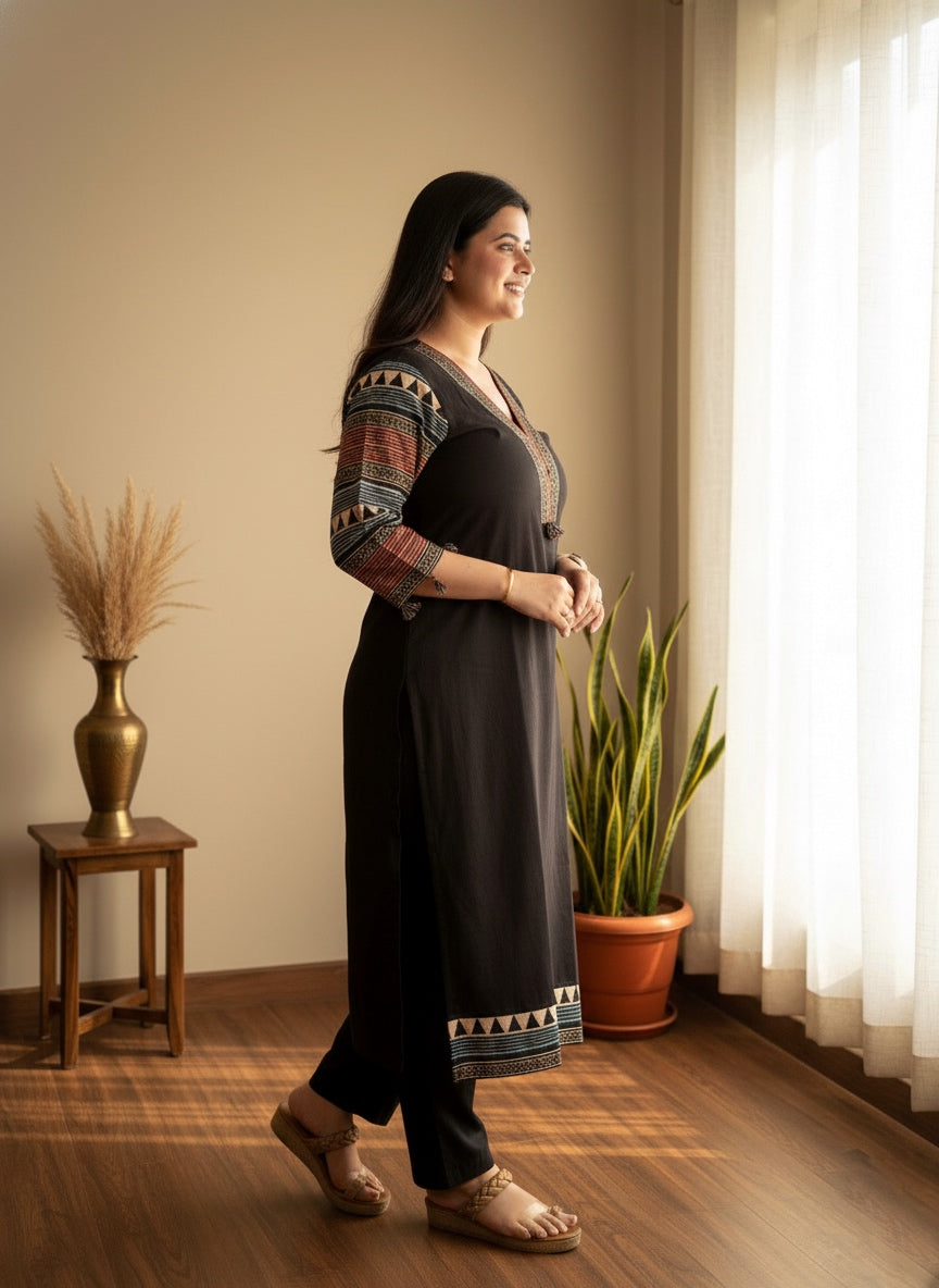 Airy Cotton suit set with pants