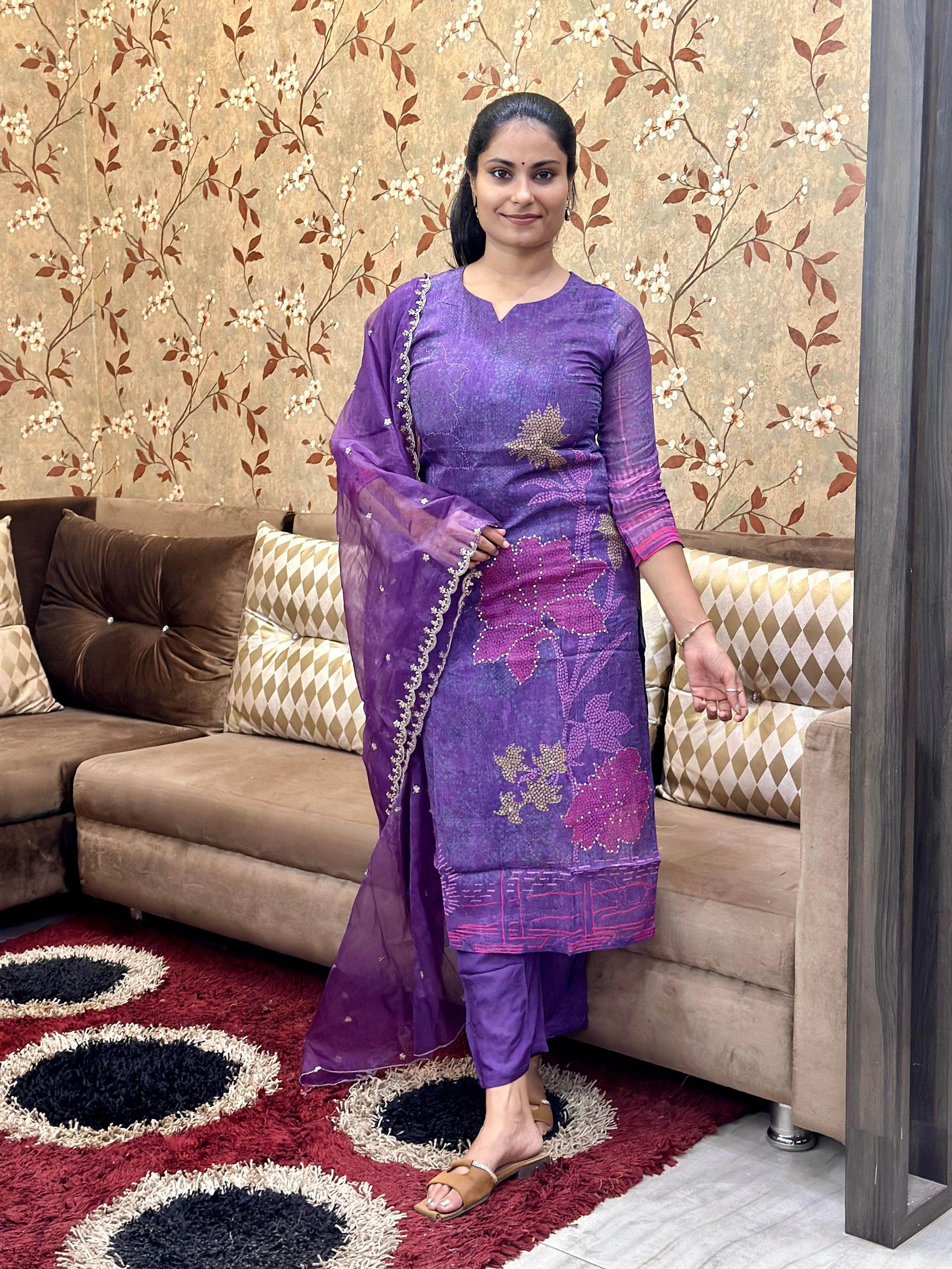 Soft Organza Suit For Women - Vijay Laxmi