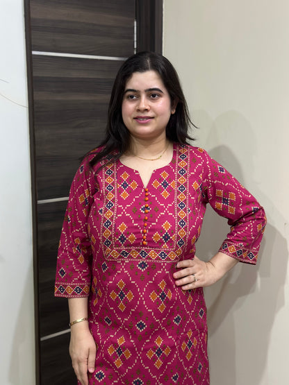 Ruhani Cotton kurta set for women pink