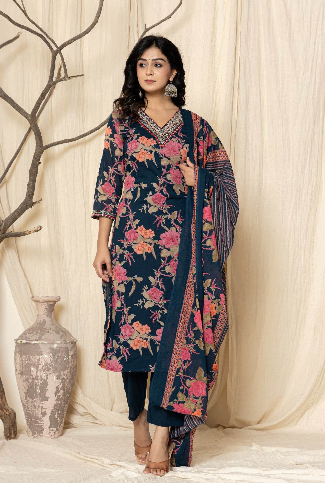 Plus size Cotton suit - Vijay Laxmi