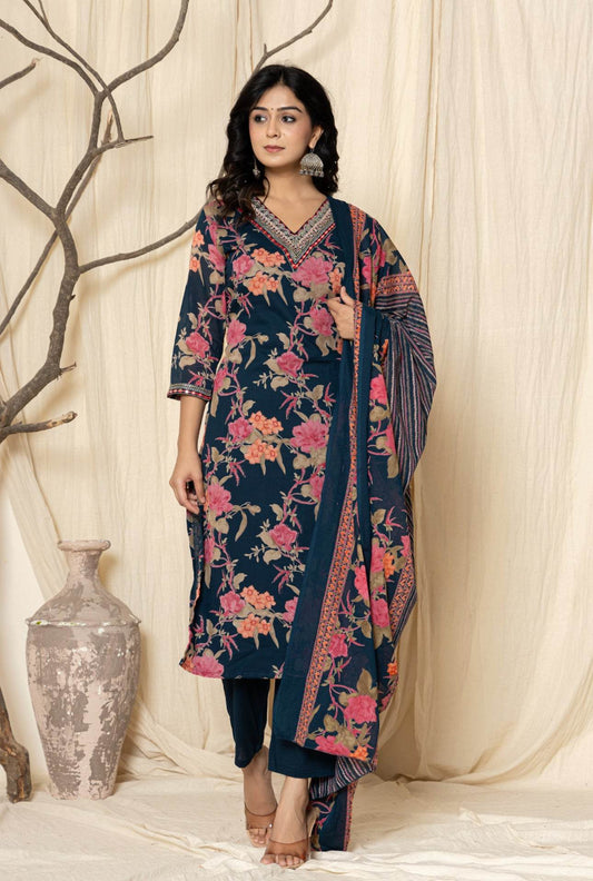 Plus size Cotton suit - Vijay Laxmi