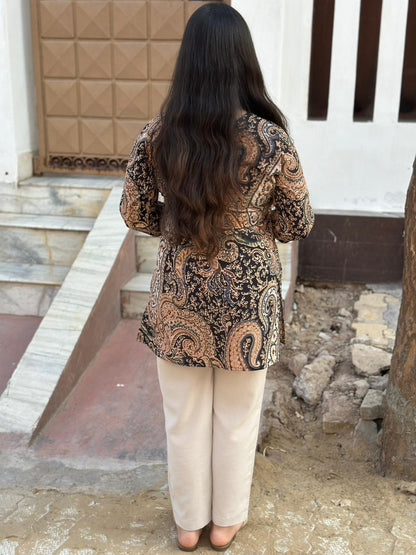 Short Cotton tunics for women Black
