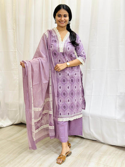 Soft Cotton Suit For Women - Vijay Laxmi