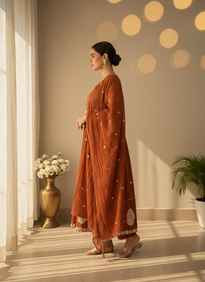 Premium Cotton kurta set for women with dupatta