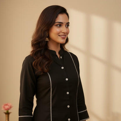 Cotton kurta set with pants