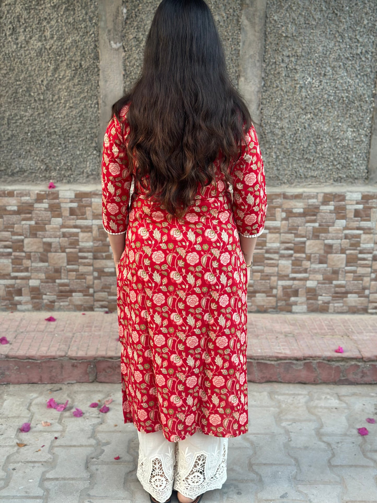 Airy Cotton Long Kurti floral