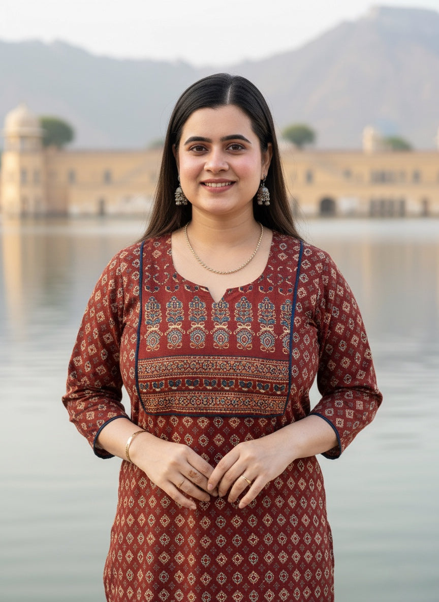 Airy Cotton Arjakh Kurti for women