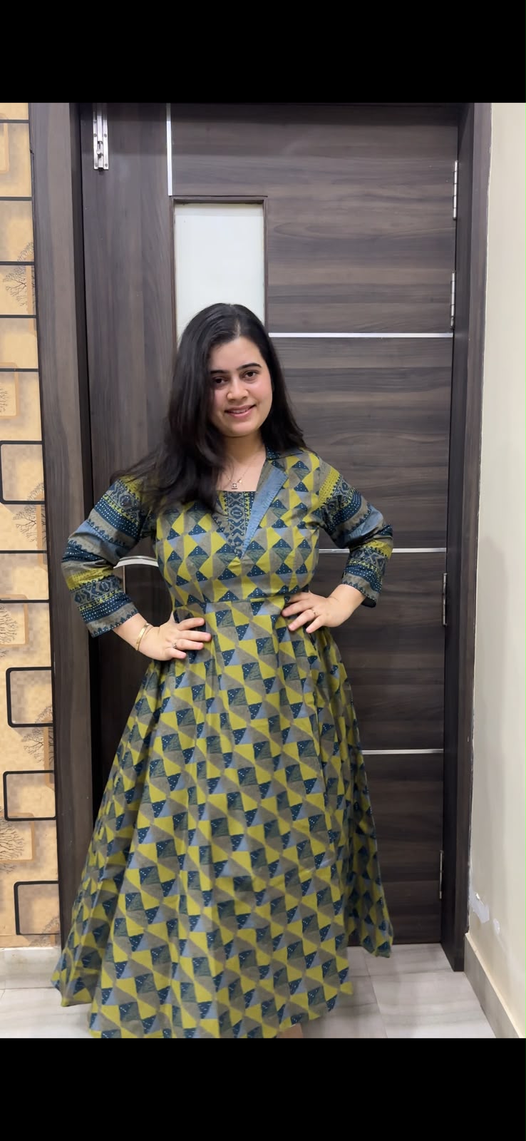 Sunehri pure cotton kurti for women green