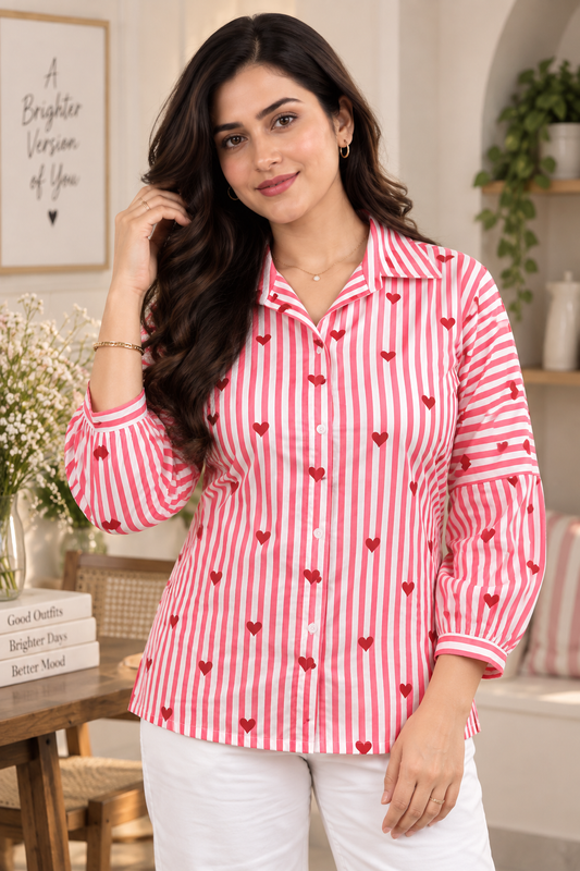 Pure cotton strips shirt