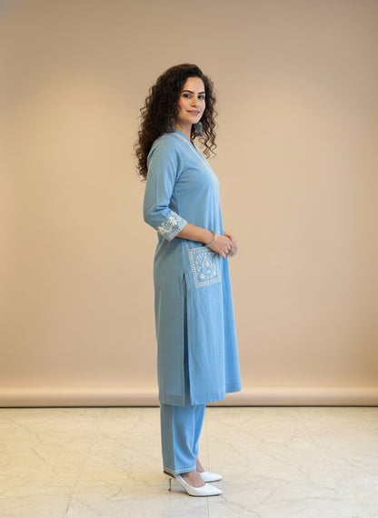 Amayra Cotton Flex Blue kurta Set
