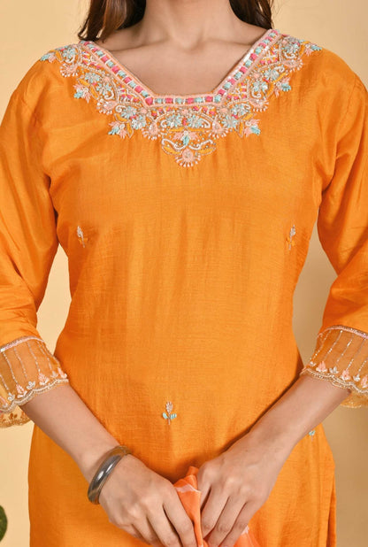 Modal Shimmer Silk Suit - Vijay Laxmi